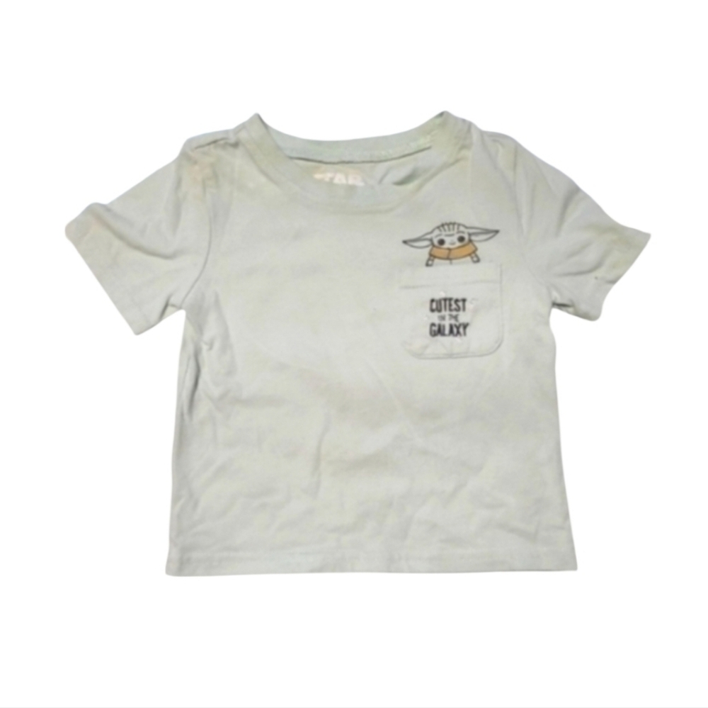 Star Wars Disney Yoda Mandalorian Blue Cutest In The Galaxy Tee Size 12 Month